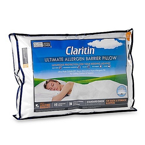 Claritin pillows bed 2025 bath and beyond