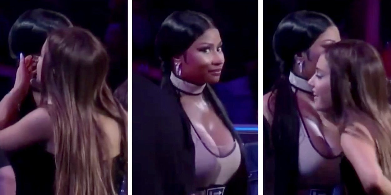 There's A Video Of Nicki Minaj And Ariana Grande Whispering At The VMAs And  People Want To Know If They're Shading Kylie And Travis