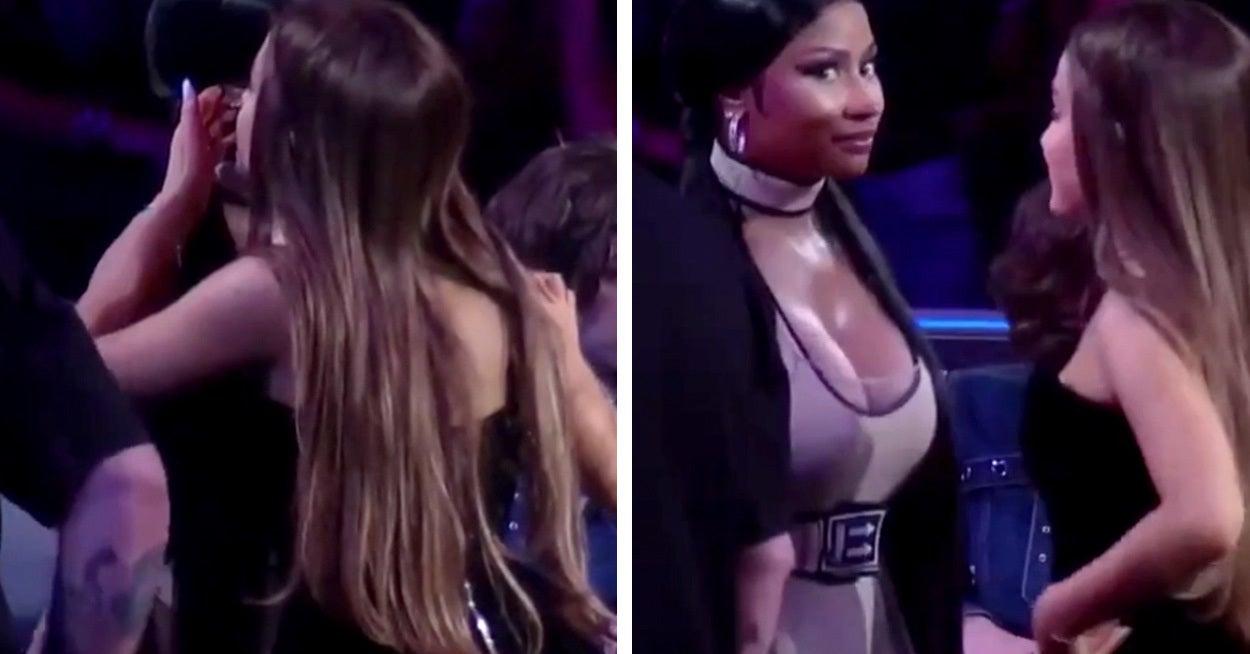 Theres A Video Of Nicki Minaj And Ariana Grande Whispering