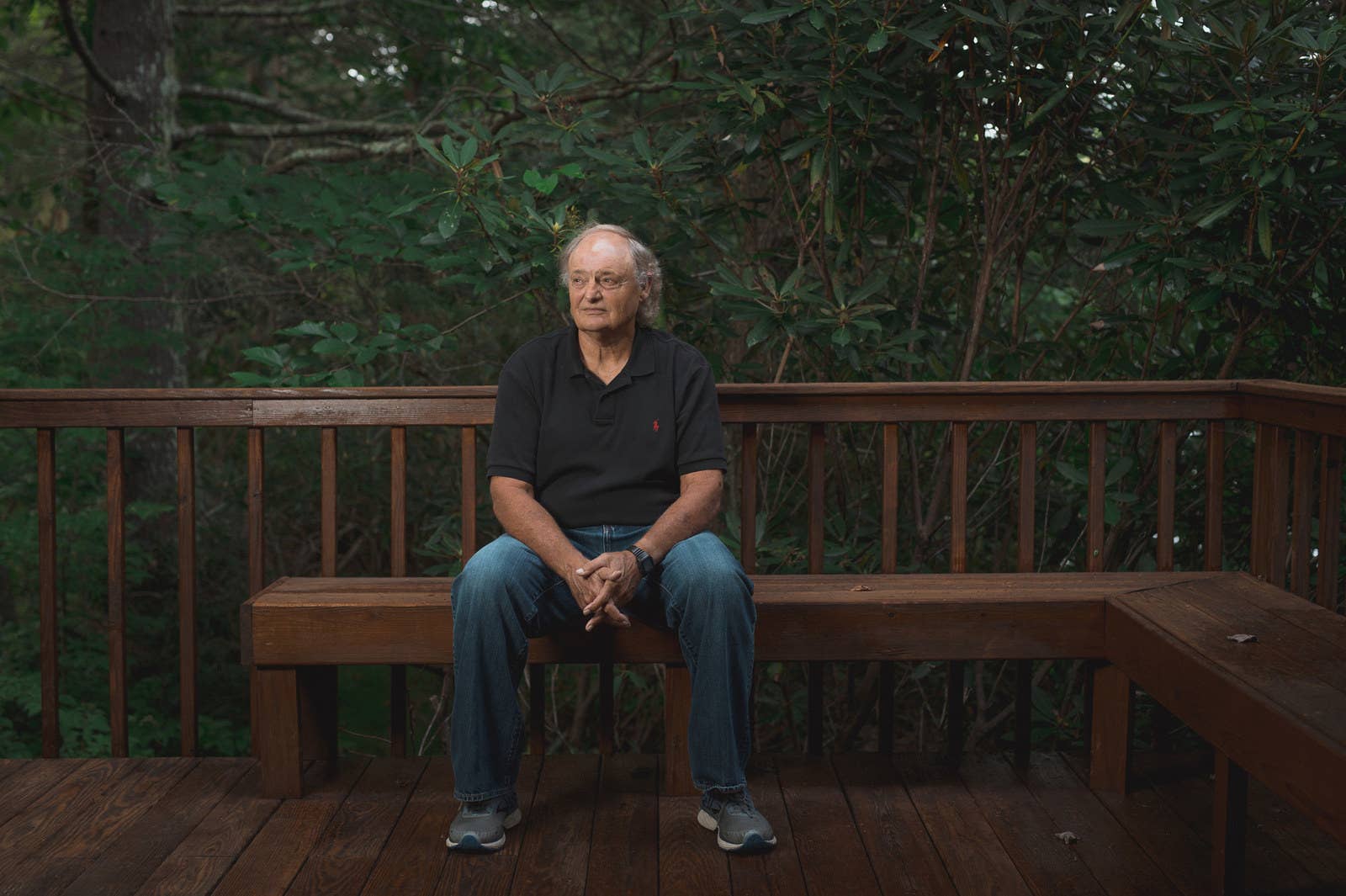 Retired lawyer Robert Widman at his house in Burnsville, North Carolina.