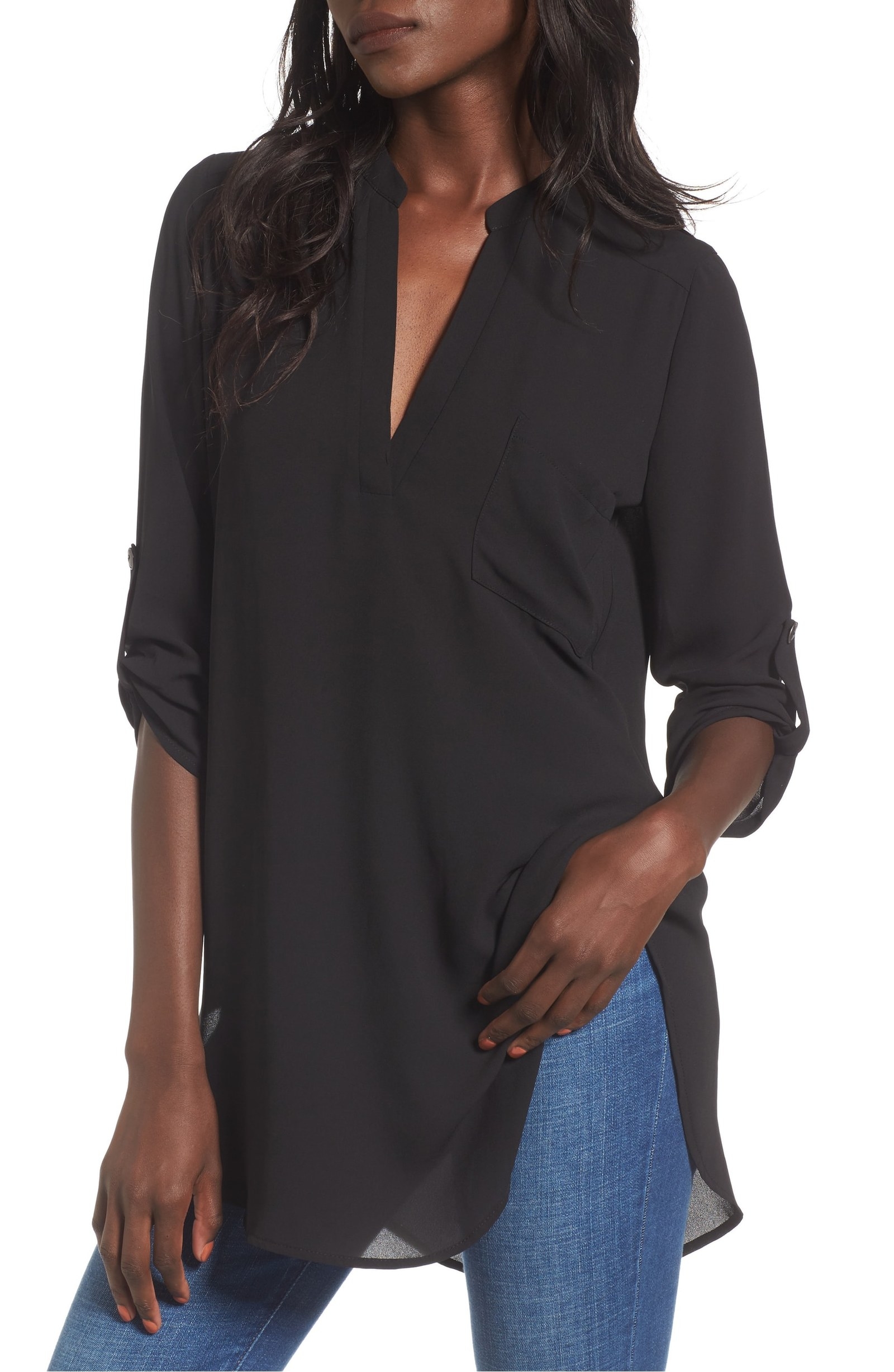 Promising review: "This top looks great over jeans, leggings, or skirts, and the length is just right. I bought this top in two colors and receive a ton of compliments whenever I wear it." —LuvonlineGet it from Nordstrom for $27.90 (originally $42, available in sizes XS-XXL and in nine colors).