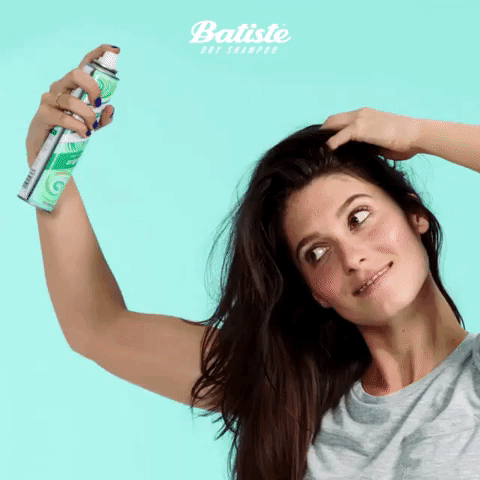 Get the original scent from Amazon for $5.99 (available in tons of scents and colors for blending into hair).Promising review: "Tried the rest, this one is the best. I have long, thick hair that usually stays pretty clean if I wash it every other day, but I've been trying to make curls last the elusive third day. I've tried several kinds of spray dry shampoo and always found that they either didn't do a good job absorbing the oil, or stayed white no matter what I did to rub them in, often both. I tried the original formula/scent, & I think it smells lovely. The spray goes on white (I didn't try the tinted kind) & then you massage it in for 30 seconds & BOOM. Body & volume like crazy, no greasy spots. This is definitely going into the new 'must have' for me. I can't emphasize this enough, I have used it on clean hair just to boost the volume!" —Susurrus