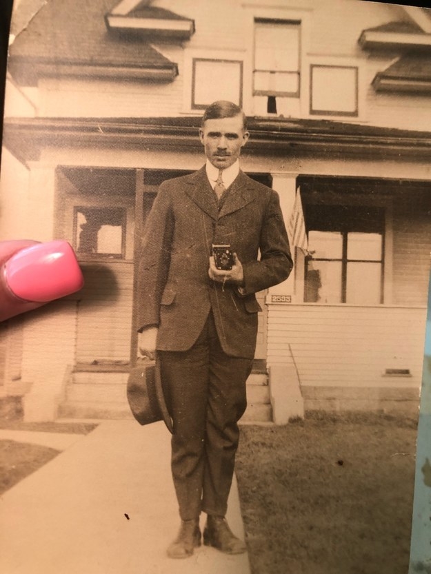 A man in an old photograph from years ago