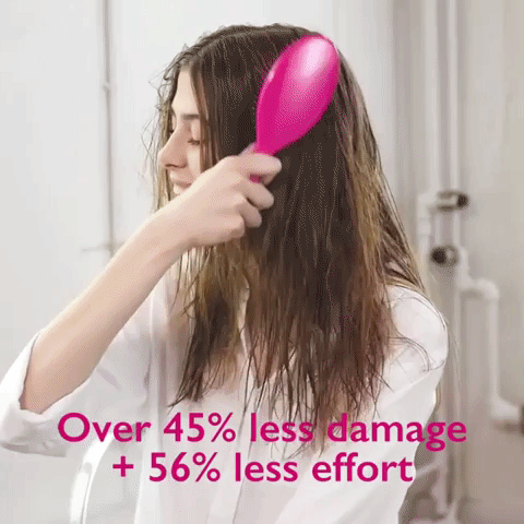 Your hair is already at its weakest point when wet, so the last thing you want to do is rip through your knots. The Wet Brush loosens those knots up for ya with little pull on your part. Imagine brushing through butter, in which the butter is your hair. That's what using the this feels like.
