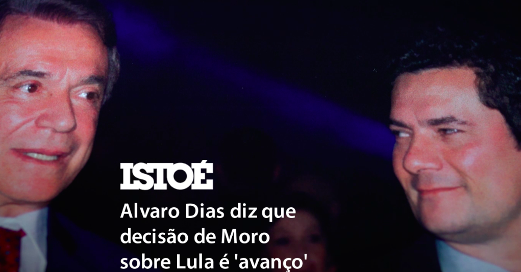 Alvaro Dias vai usar imagem de Sergio Moro em propaganda de TV