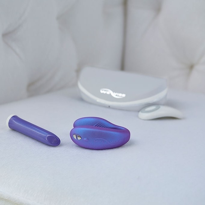 the We-Vibe sync toy on a countertop