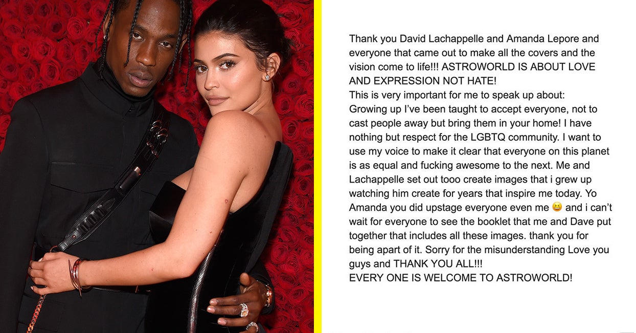 Travis Scott Has Released A Statement Saying He Accepts Everyone