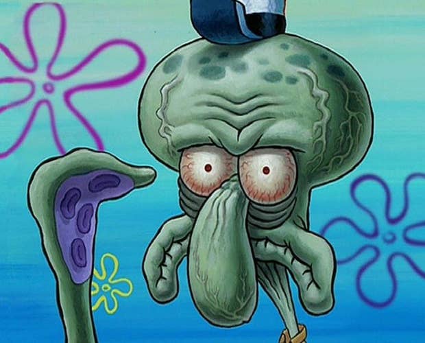 spongebob gross face