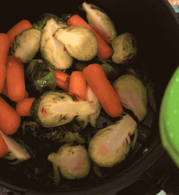 I always season with this mid-fry when I'm roasting veggies in my air fryer.