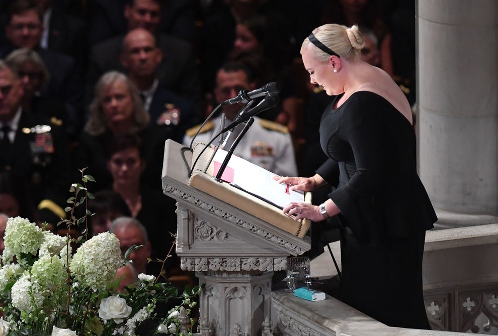 Meghan Mccain Made Veiled Criticisms Of Trump In Her Emotional Eulogy