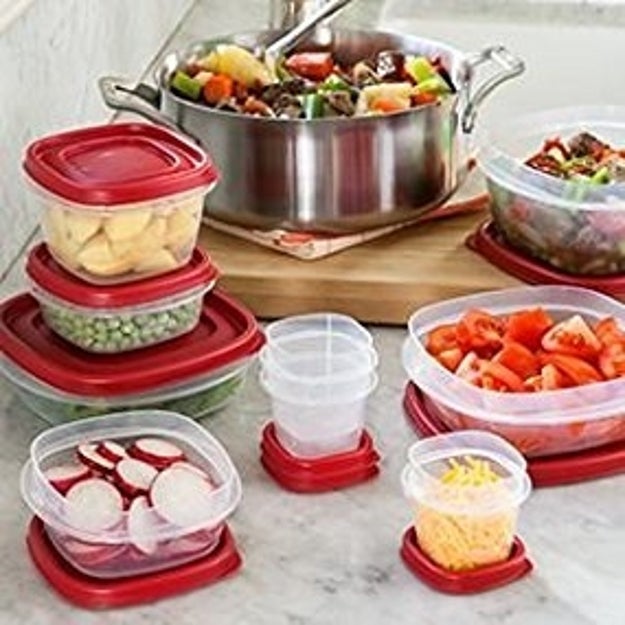 Rubbermaid EasyFindLids with Press & Lock Leak Proof Lids Food Storage Set,  Meal Prep Containers, 12 Piece, Clear