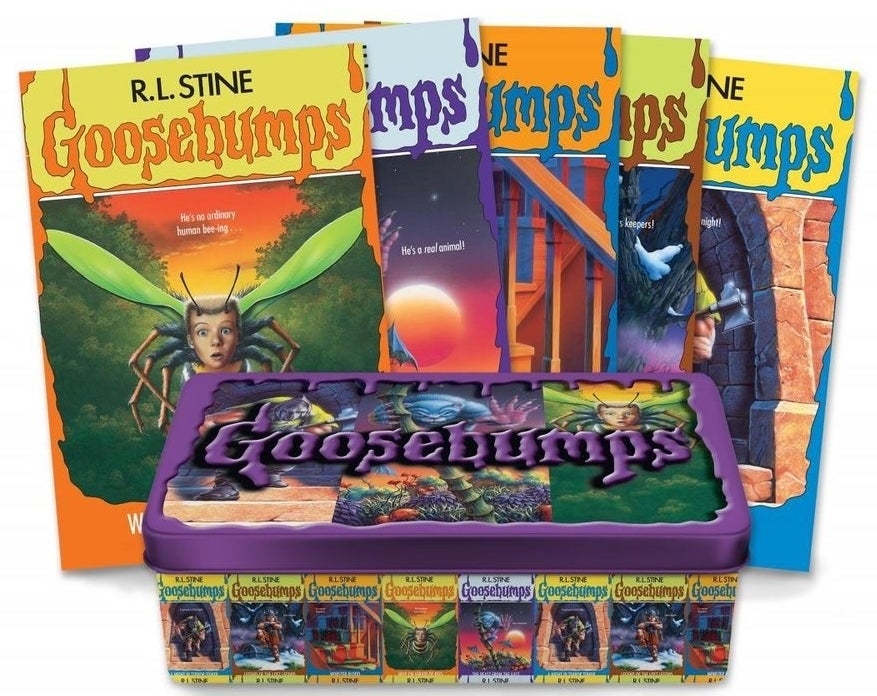 This set includes the paperback versions of Monster Blood, Why I'm Afraid of Bees, A Night in Terror Tower, The Beast From the East, and Legend of the Lost Legend, as well as a collector's tin to store 'em in! Get it from Amazon for $20.20.