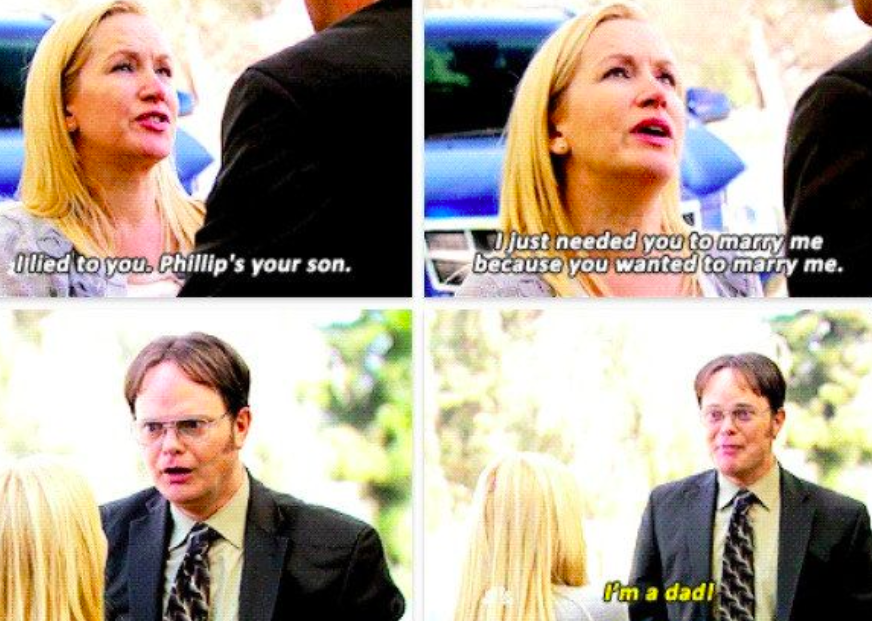 — Maggie Schmidt, FacebookWas the test just inconclusive? Did she pay the doctor to give a negative result?! If I was Dwight I would have has some questions.— Vnes Rodgers, Facebook