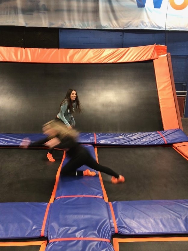 A Live Photo showing a girl falling
