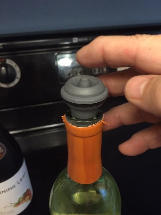 Wine Bottle Stopper Plug With Vacuum Seal Reusable Pump Saver Fresh Sealer H9J9 
