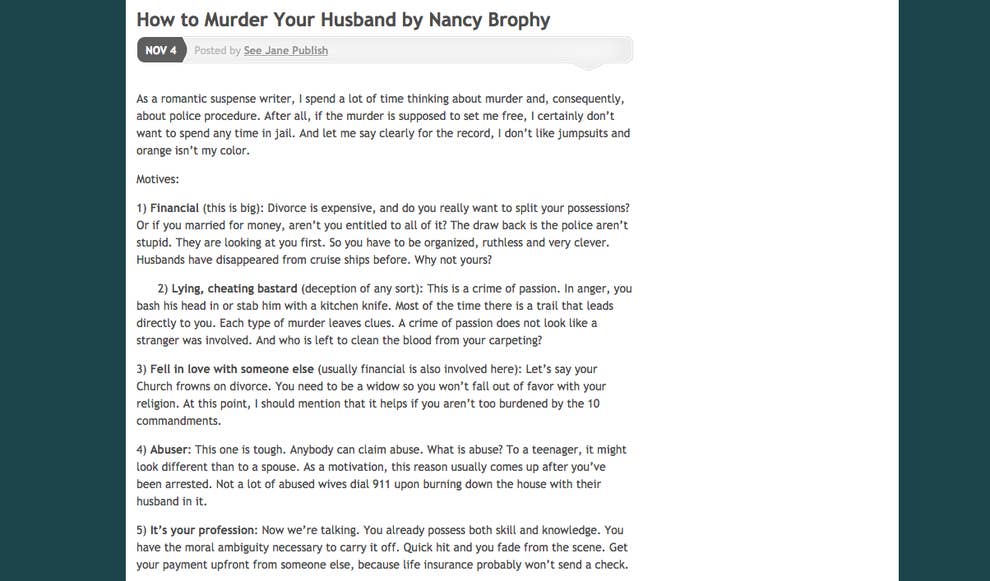 夫を殺害する方法 というブログを書いていた小説家 自身の夫の殺害容疑で逮捕 夫を殺害する方法 というブログを書いていた小説家 自身の夫の殺害容疑で逮捕