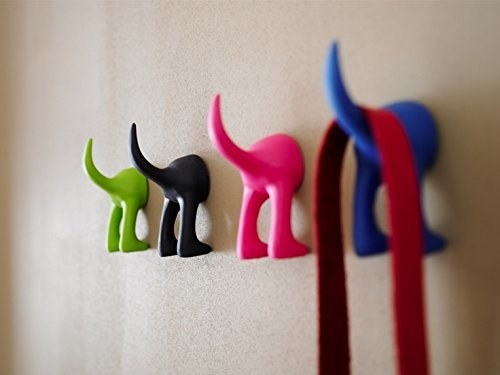 Get a set of six rubber hooks from Amazon for $24.93 (assorted colors).