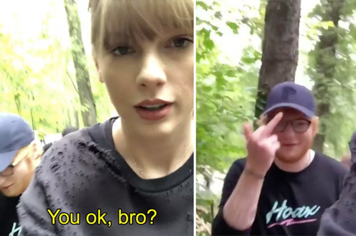 I M Dead At Taylor Swift Making Fun Of Ed Sheeran For Struggling At Cardio While Also Struggling