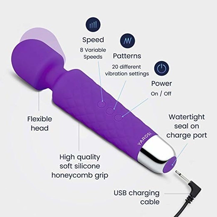 the purple wand with a diagram showing the buttons