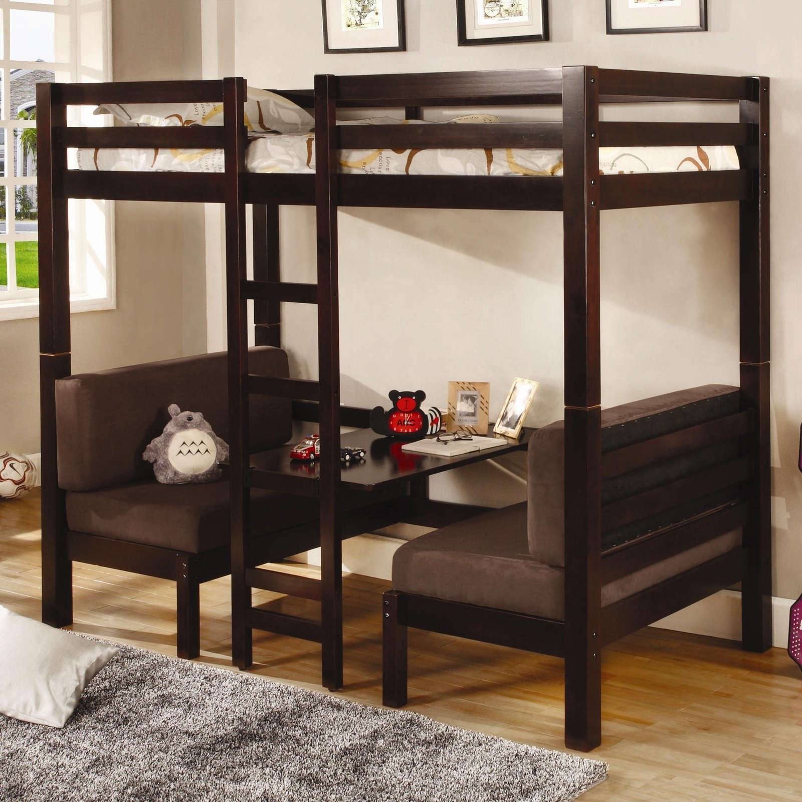 17 Loft Beds That Ll Save You So Much Space, Bunk Bed With Table Under