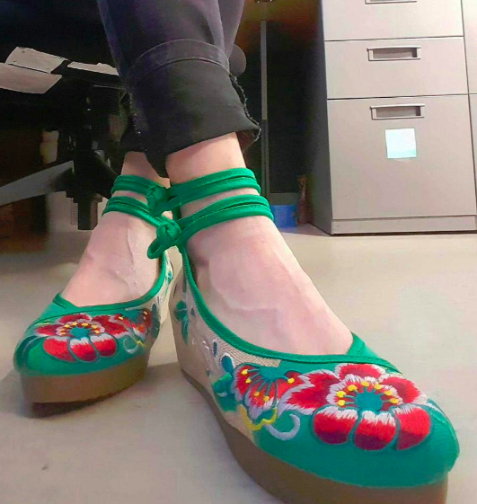 chesty flower platform shoes