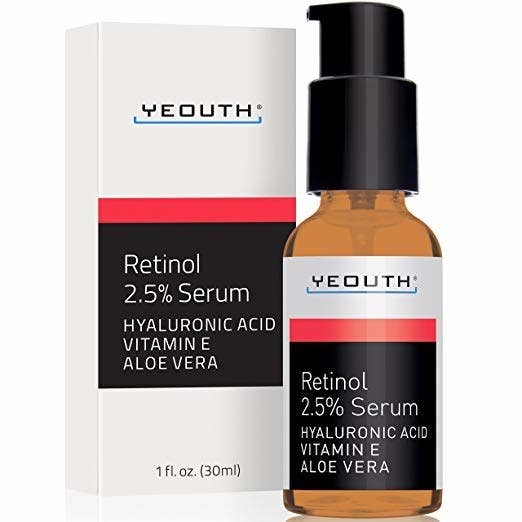 the bottle of retinol serum