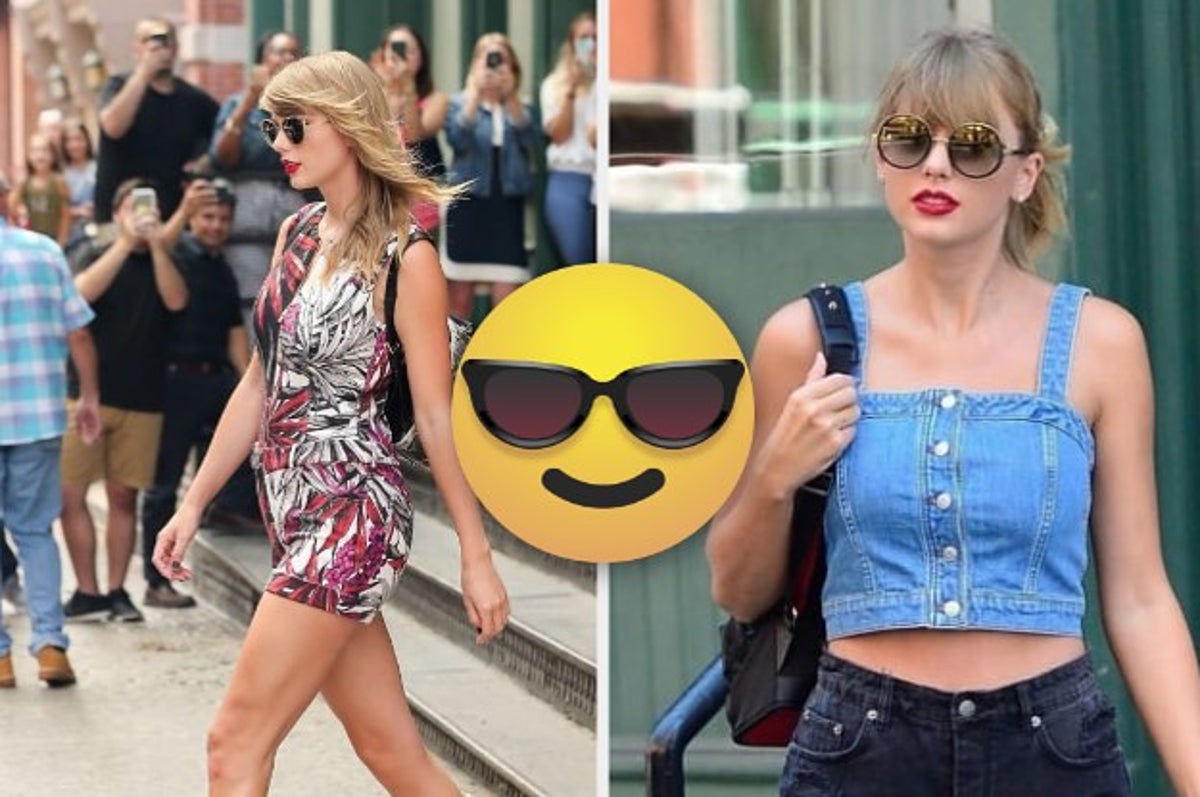 Taylor Swift stepping out of her apartment in New York City on