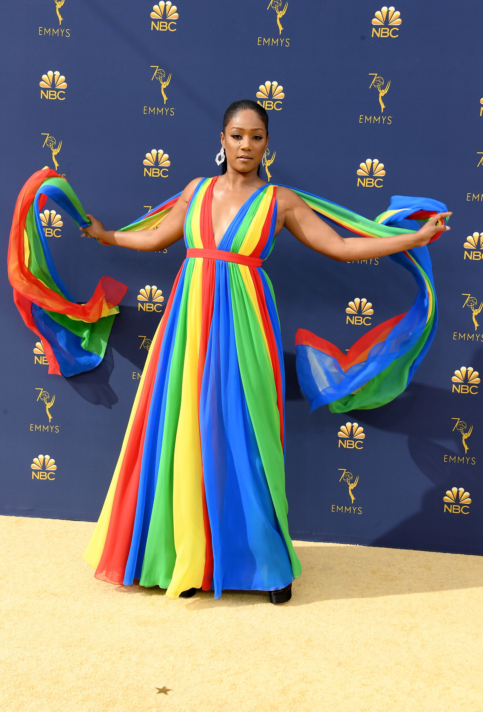 Tiffany Haddish is elegant in Dodger blue mini dress as she leads stars at  gala for LA baseball team