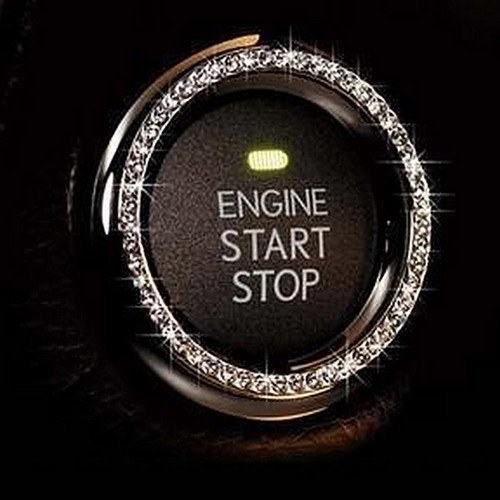 A crystal rhinestone push-start border sticker