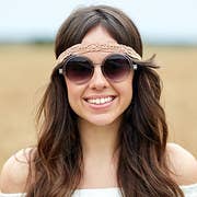 Boho headbands worn across your forehead