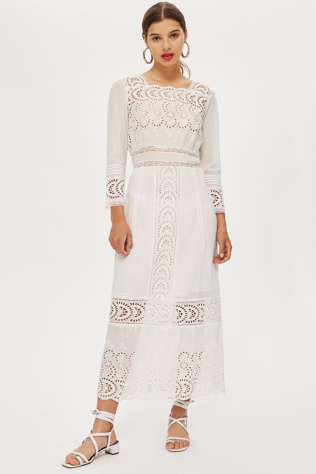 Topshop broderie maxi sales dress