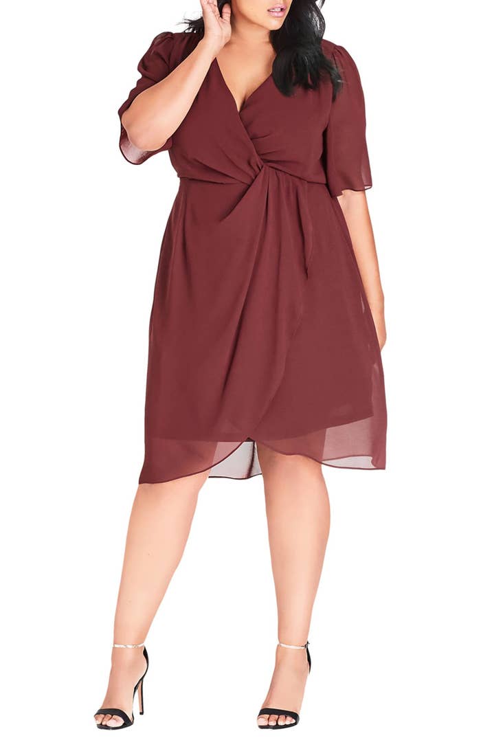 Promising review: "Bought this dress in black for a wedding and received so many compliments! It is low cut but I loved the deep v. Classic and chic silhouette for a curvy body!" —NordstromCustomerPrice: $89 (available in sizes XS–XXL and three colors)