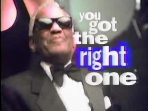 Screenshot of Ray Charles in a tux with &quot;You got the right one&quot; next to him