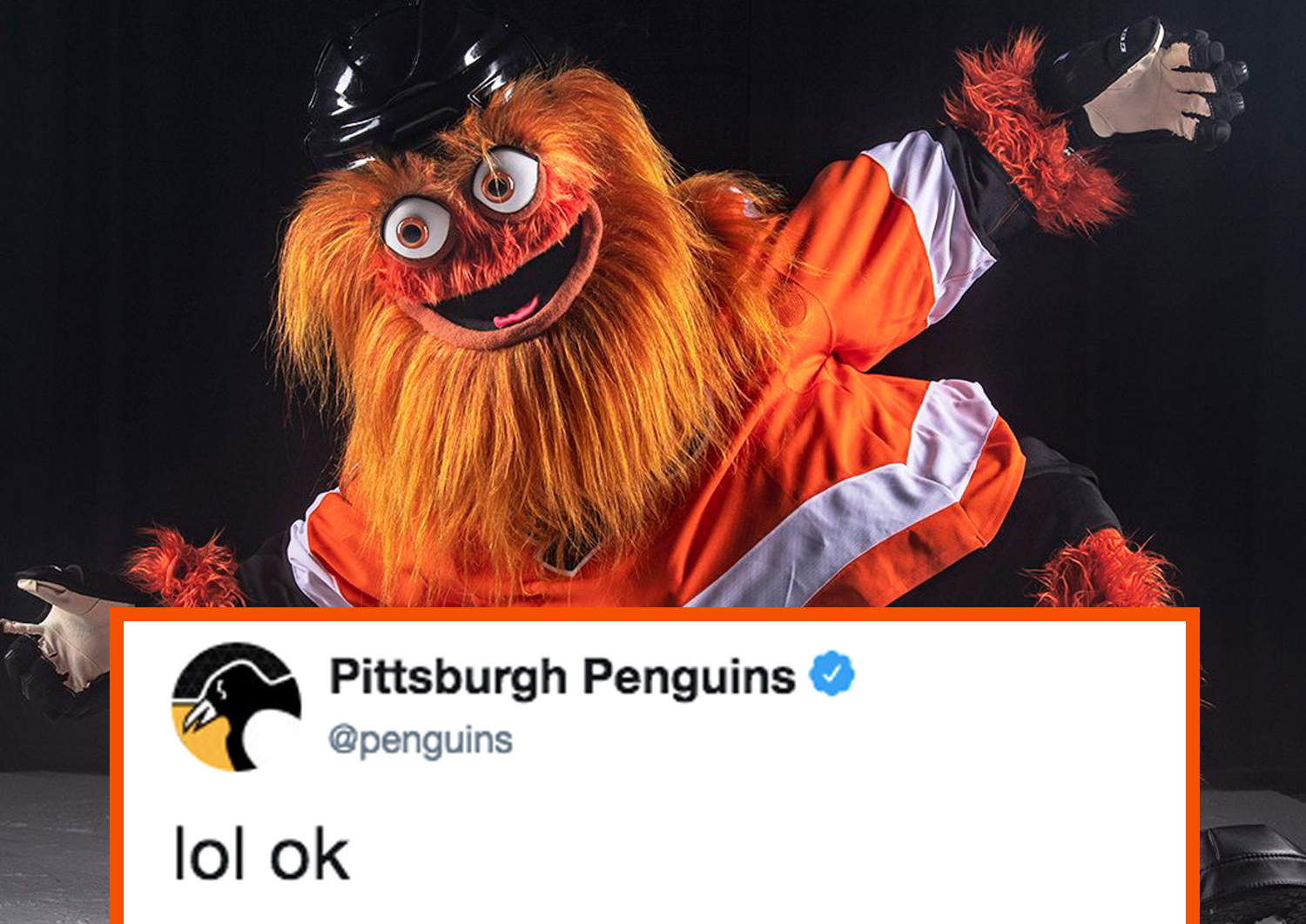 First Look: Philadelphia Flyers Mascot Gritty Scores an Upper Deck