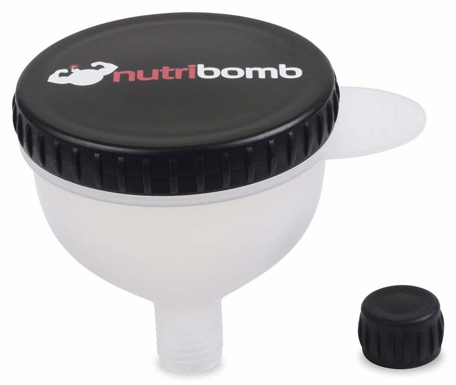 Nutribomb Medium Fill N Go - Protein Funnel - Supplement Funnel - Water  Bottle Funnel - Travel Container for Gym Or Work (4)