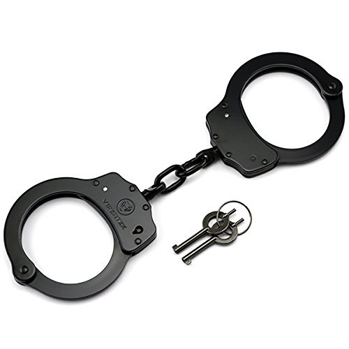 the VIPERTEK Double Lock Steel handcuffs