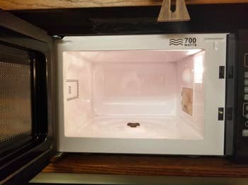 reviewer photo of the same microwave, now clean