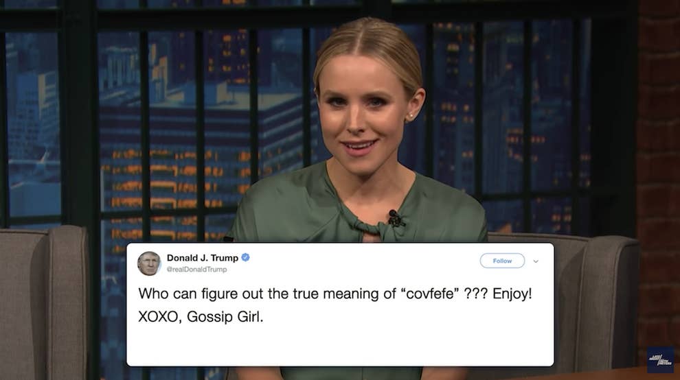 Kristen Bell Read Trump Tweets As The Narrator Of Gossip Girl And Dan Humphrey Is Shaking Kristen Bell Read Trump Tweets As The Narrator Of Gossip Girl And Dan Humphrey Is Shaking