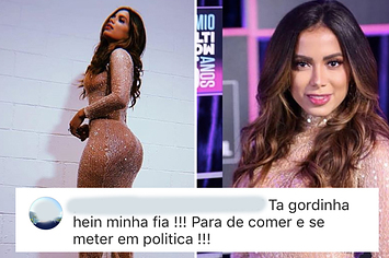 Dias após repudiar Bolsonaro, Anitta recebe enxurrada de machismo no Instagram