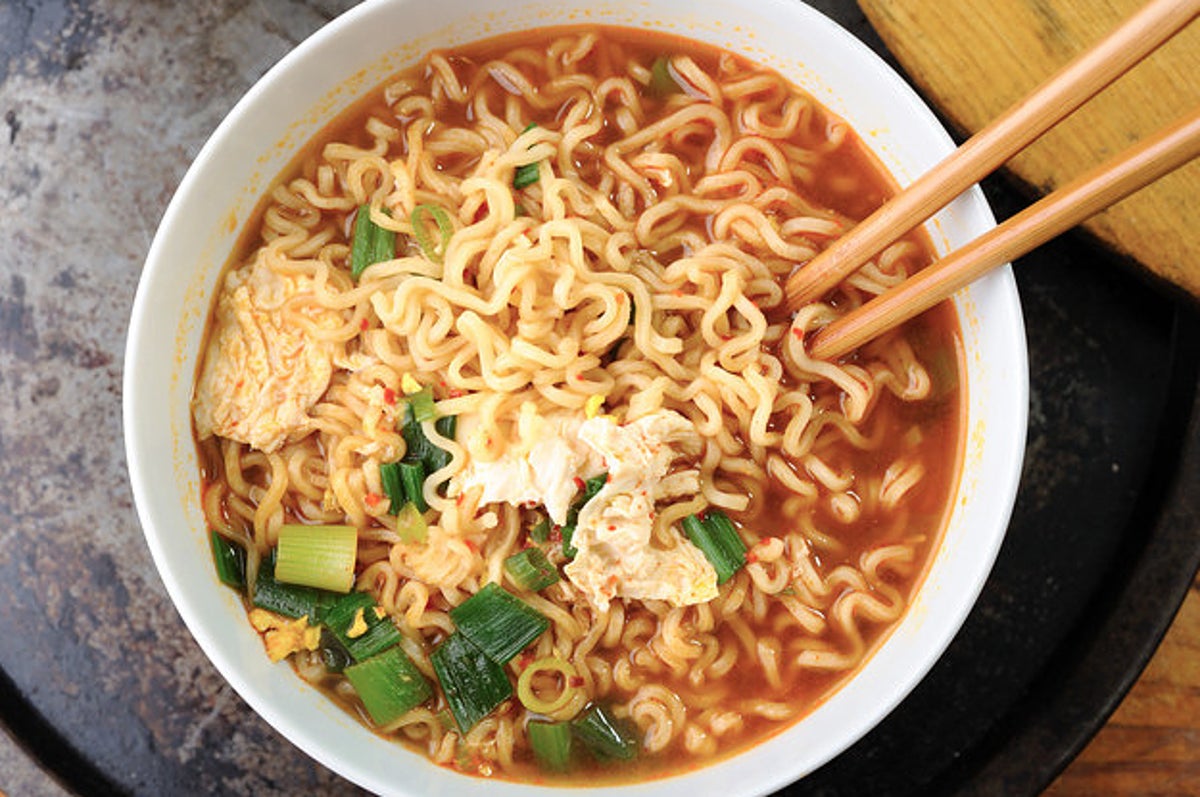 Cheddar Cheese Ramen Noodle Soup with added seasonings. : r/SuddenlyHungry