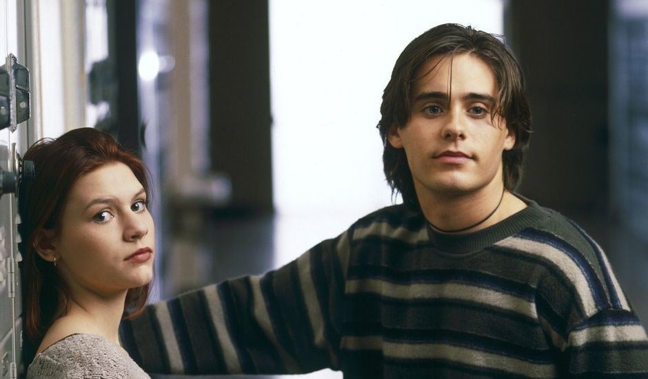 Claire Danes as Angela and Jared Leto as Jordan in a scene from the series