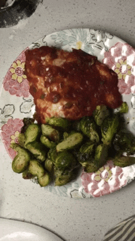 I played a little mind game with myself and say that my dinner of lean chicken and brussels sprouts was actually spaghetti and meatballs — may sound crazy but it totally worked. Also, just in case you were wondering, I didn’t drink the entire time.