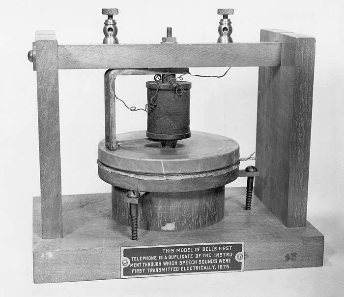 Alexander Graham Bell first displayed a working telephone at the Centennial Exhibition in 1876.