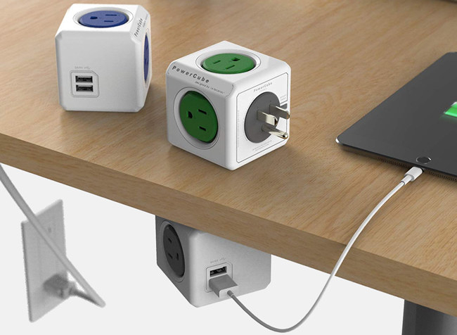 Promising review: “It’s cute, dedicated, and always there when you need it. I could be describing my next boyfriend, but I'm not. Instead I’m talking about the PowerCube. It is the neatest little gizmo I've come across lately. It plugs into a wall outlet or an extension cord if you need extra room. It's small in size, but packs a powerful punch. And it includes several power outlets and two USB ports. It's well worth the money and I'm planning to buy more for my family.”—Rob
Get it from Amazon for $20.35+ (available in three colors).
