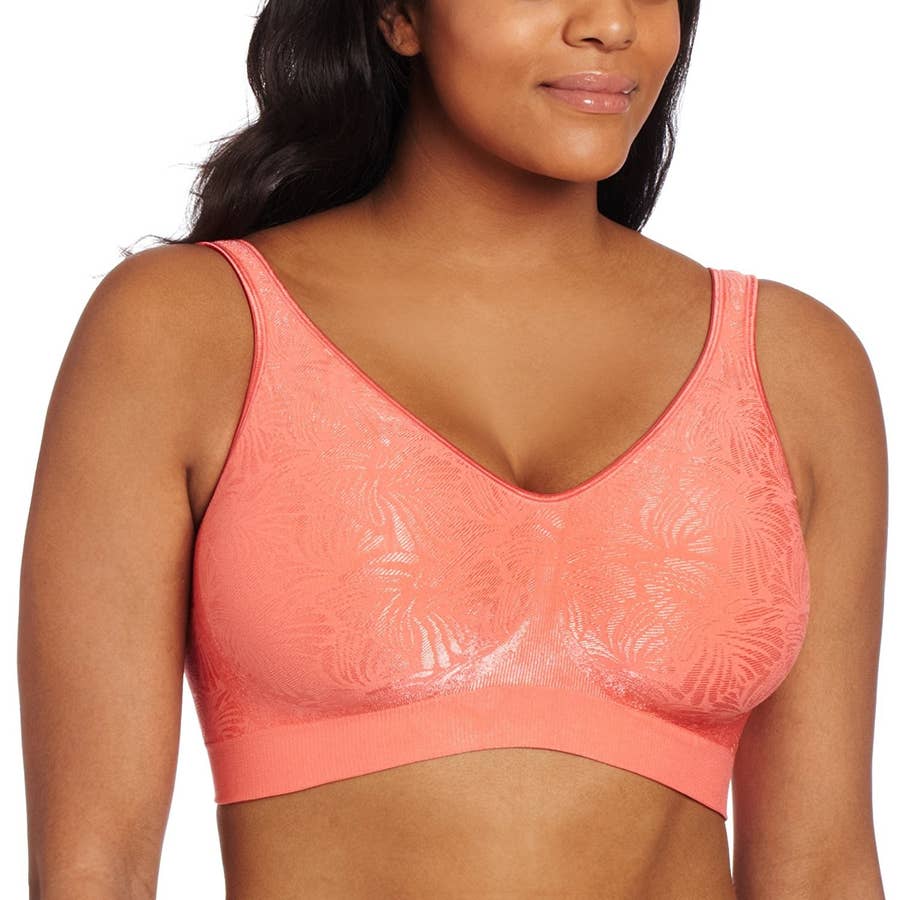 Buy Bali Women's N Smooth Stretch Lace Underwire Bra, Spice Market Red, 34C  at