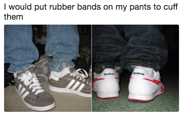 pants with rubber bands on the cuffs