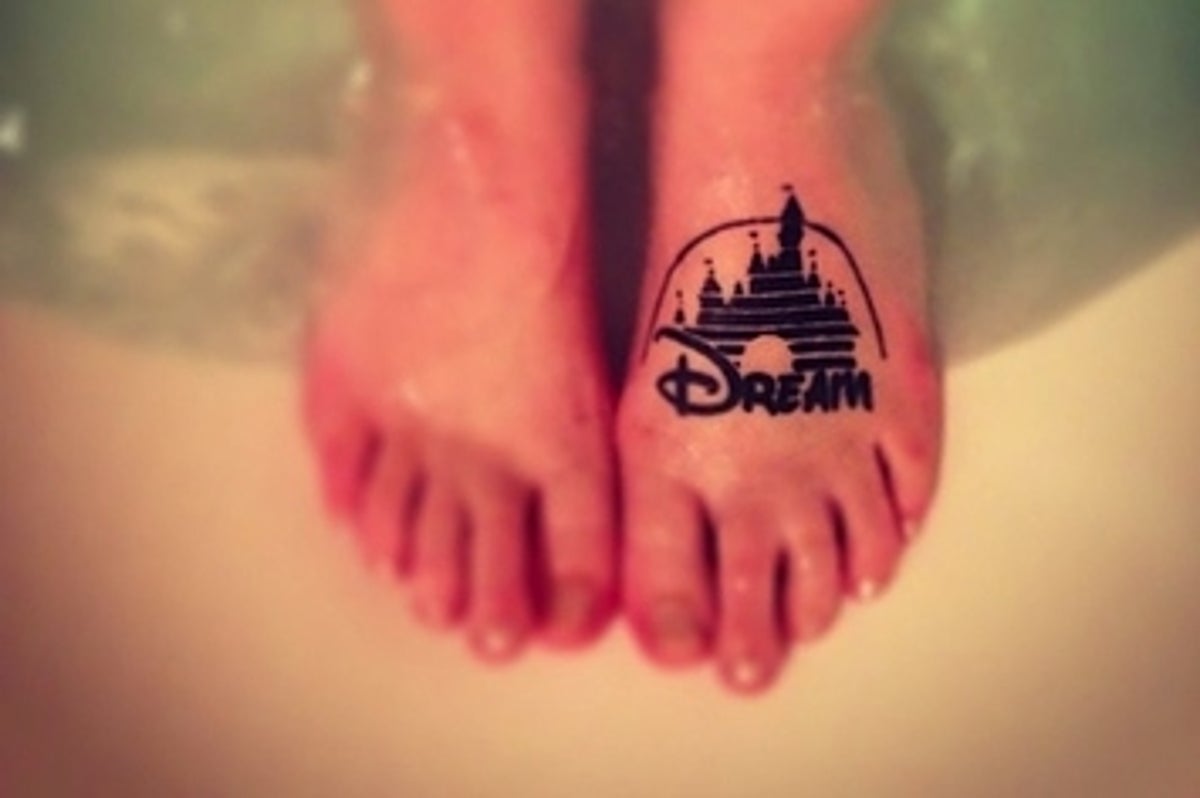 disney castle outline tattoo