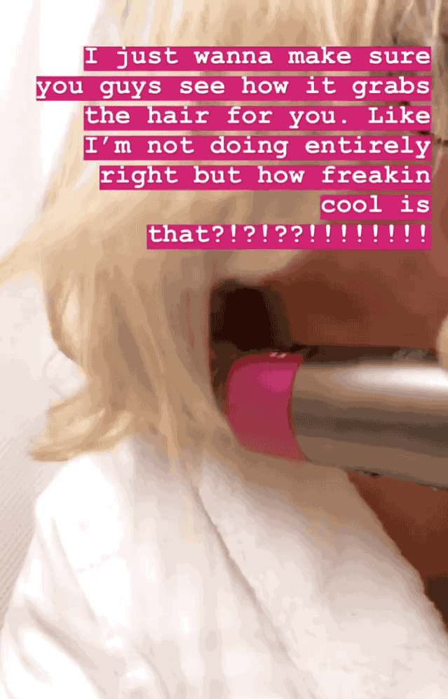 Because Dyson is, well, Dyson, they created a digital motor that uses an aerodynamic technology that attracts and wraps your hair for you. Now, before you get all scared about tangling or catching your hair, let us tell you it's NOT like that. It's all very gentle and magical!