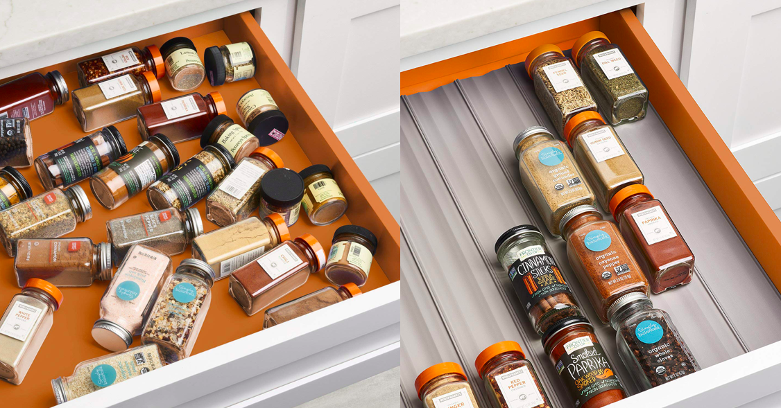 Acrylic Spice Rack Drawer Type Stair-shaped Transparent Kitchen Condiment  Jar Storage Rack And Multilayer Combination Seasoning Bottle Rack