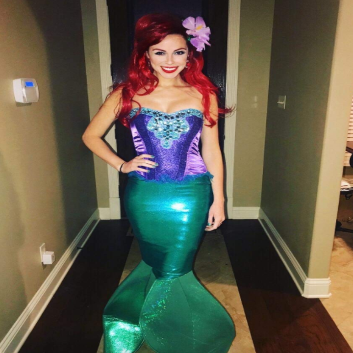 a reviewer in the ariel costume